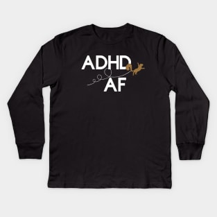 ADHD AF Squirrel Kids Long Sleeve T-Shirt